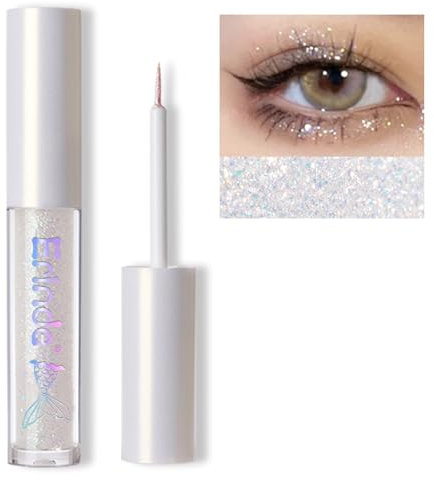 Erinde Liquid Glitter Eyeliner, Metallic Shimmer Glitter Eyeshadow liner, High Pigment Colored Eyeliner Stickers, Waterproof Long Lasting for Women #04