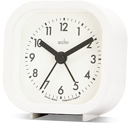 Acctim Robyn Mini Bedside Alarm Clock White