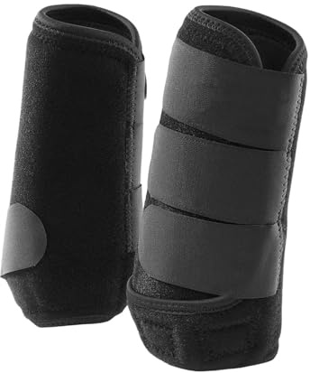 Zxpjkyu 2 Protectores de Patas para Caballos, Amortiguadores, Transpirables, Multifuncionales, Elásticos, para Salto Y Entrenamiento, Hind Leg L