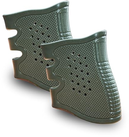 Sibo - Airsoft Greppöverdrag Pistol (2-pack) - Ergonomiskt Halkfritt Gummigrepp för Pistol eller Gevär - Taktiskt Tillbehör för Softair, Jakt, Skytte, Outdoor (Grön)
