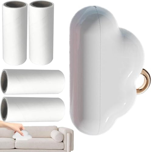 Spazzole di lanugine per indumenti,Rimozione pelucchi per animali domestici - Rullo di lanugine portatile per animali domestici con 4 pezzi di ricambio, levapelucchi leggero per mobili, divani