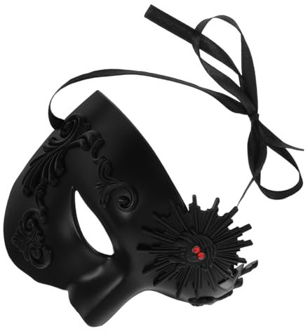 iplusmile masque de carnaval demi-masques pour les yeux fête s pour costume de femme de femme de mascarade demi-visage de cosplay de fête abdos Noir