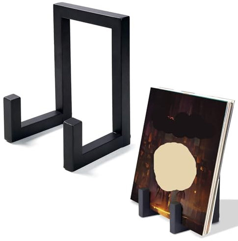 SAGELSHN Porta Vinili Mobile Vinili Portadischi in Vinile in Metallo, Portadischi Minimalista retrò da Tavolo for Esposizione LP, Dischi in Vinile Porta Dischi Vinile