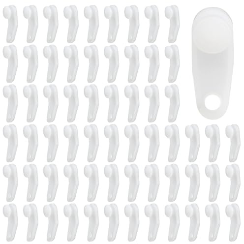 150 PCS Traverse Rod Slide, Plastic Curtain Rail Track Hooks Slider, Window Door Shower Curtain Accessories for Easy Snap in Installation Without Disassembly Drapery Curtains Replacement Carrier White