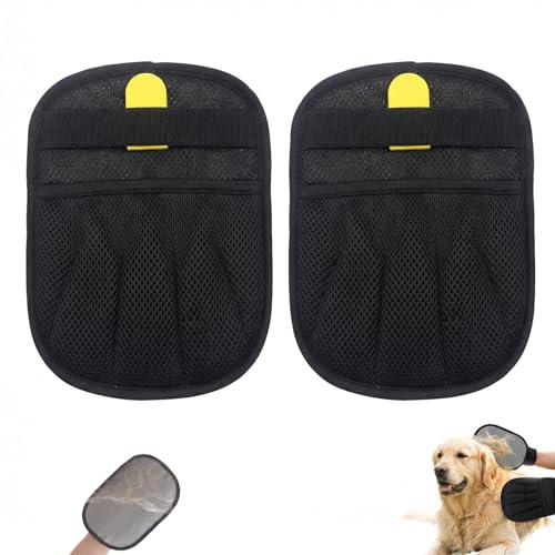 GifBasg 2 pièces Gants de Toilettage Réutilisables, Anti Poils pour Chiens et Chats, Double Face, Durable, Antistatique, Lavable en Machine, Outil Polyvalent pour Animaux et Entretien de Maison