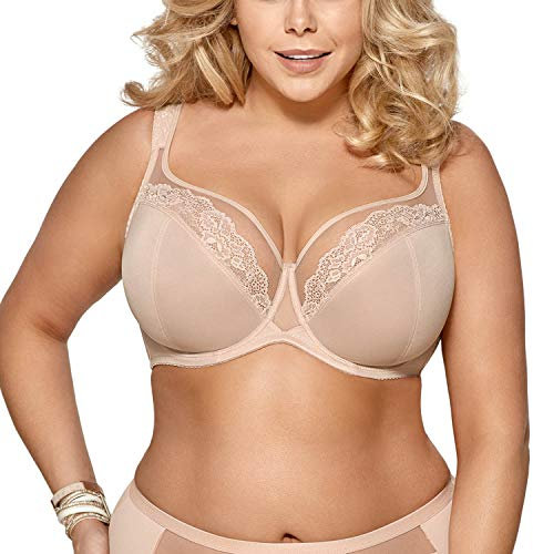 Gorsenia Underwired Lace Maxi Non Padded Bra K441 Luisse, Beige,32GG