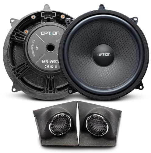 Option Lautsprecher kompatibel mit Mercedes Sprinter W907 (W910/VS30) - Plug% Play Front 2-Wege Lautsprechersystem