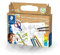 STAEDTLER Sticker Mal- und Bastelset Noris jumbo, stundenlanger Spielspaß, 6 Noris jumbo Buntstifte in sortierten Farben, Noris jumbo Bleistift, Noris Bastelschere und Stickervorlagen, 61 C3