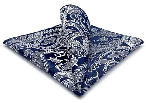 S&W SHLAX&WING Paisley Pocket Squares for Men's Suit XL Large for Wedding Prom Party