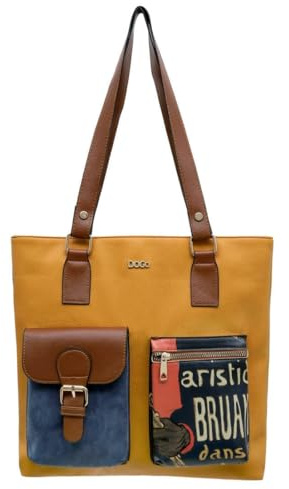 DOGO Handgefertigte Umhängetaschen aus veganem Leder für Damen, Tragetaschen mit verschiedenen Designs für Frauen, stilvolle und modische Wahl, Ambassadeurs Black, Standard