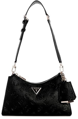 GUESS Cresidia Top Zip Shoulder Bag Black