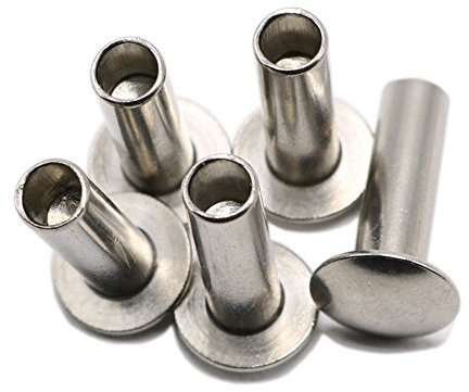 M2.5 Truss Head Semi Tubular Rivet,Staniless Steel,Pack 100-piece (M2.5 x 4mm)