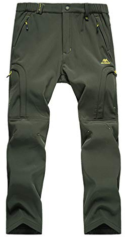 BWBIKE Softshell Invernale da Uomo Pantaloni Foderati in Pile Pantaloni da Arrampicata da Trekking Outdoor Pantaloni da Trekking da Sci Resistenti all'Acqua