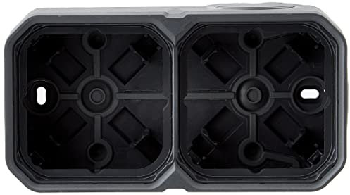 Legrand - Boitier étanche Plexo 2 postes pour montage apparent horizontal ou vertical équipé de 4 embouts souples anthracite