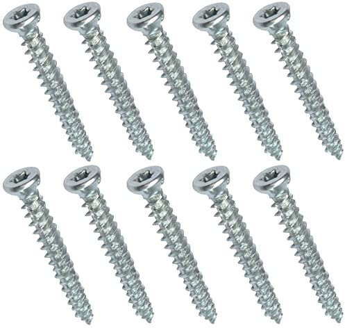 AERZETIX - C48381 - Juego de 10 tornillos de anclaje directo para hormigón Ø7.5x62mm cabeza fresada cónica - con huella estrella T30 - fijación directa sin tacos