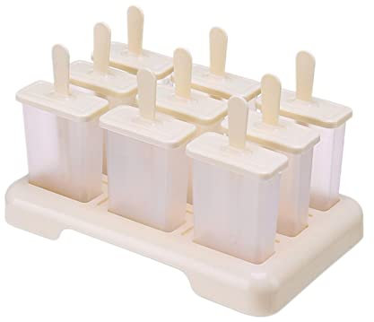 FacynMoule à sucettes glacées | Moules réutilisables pour Glaces glacées,Moules à Glace à la crème glacée Maison Bricolage, moules à Popsicle 9 pièces pour Enfants et Adultes