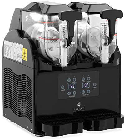Royal Catering RCSL 2/3 Slush-Maschine 2 x 3 l digitales Bedienfeld Slush-Eismaschine Slushy Maker Slush Ice Maschine