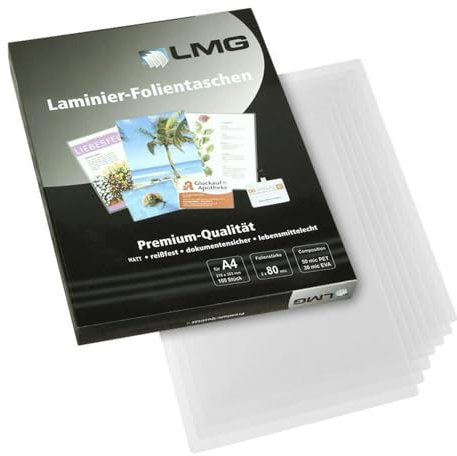 LMG 25 Laminierfolien Matt für A4 (LMGA4-80M-25) Marke:
