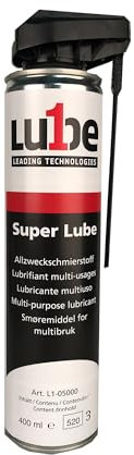 Lube1 Super Lube Allzweckschmierstoff 400 ml I Vielseitiges Multiöl I Kontaktspray, Kriechöl Spray, Rostlöser Spray & Reiniger I Biologisch abbaubar