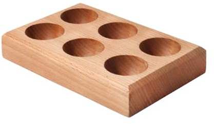 rockible Wooden Egg Holder Storage Container Egg Dispenser Rack Tray Case Basket Display Holder for Refrigerator Tabletop Kitchen Cabinet,6 grids