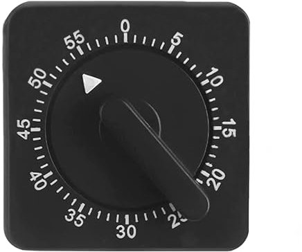 Kurzzeitmesser, Mechanischer Küchentimer, Eieruhr 60 Minuten, Timer mit Lauter Alarm für Kochen, Sport, Studieren, Schwarz