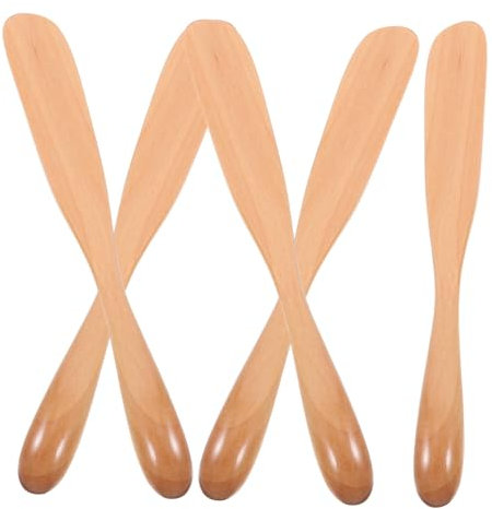 OUNONA 5stücke Marmeladenverteiler Butterverteiler Butterstreichmesser Käsehobel Schaberverteiler Sandwichmesser Holzspatel Rührstab Für Lebensmittel Küchenwerkzeug Aus Holz