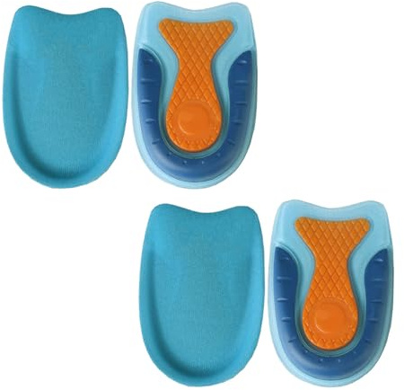 Cuscinetti per Tallone per Alleviare il Dolore al Tallone Tendinite d'Achille Sperone del Tallone Cuscinetto Morbido Fascite Plantare Gel per Assorbimento Degli Urti Coppa del Tallone 2 Paia