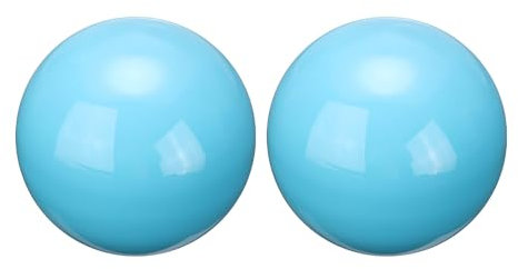 sourcing map Lot de 2 boules décoratives de 38 mm - Boule creuse polie en acier inoxydable sans couture - Globe miroir lisse pour décoration de jardin et d'intérieur - Bleu ciel