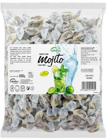 Caramelos Cerdán - Yokolín Caramelo Sabor Mojito | Bolsa de 150 Uds Aprox. - 500 grs | Caramelo Duro Sin Gluten ni Alérgenos | Ideal para Fiestas, Eventos y Cumpleaños