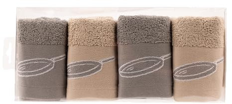 BOSKIMO Paños de Cocina Algodón Premium – Pack de 4 Trapos de Cocina Microfibra y Rizo, Trapos Cocina Algodón Absorbentes, Paños de Limpieza – Fabricado en Portugal