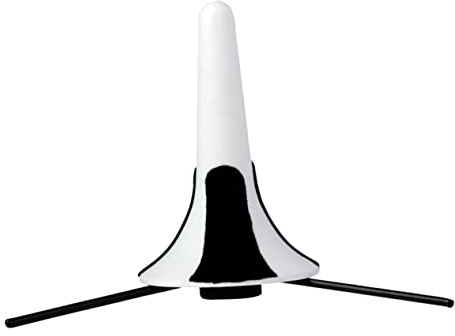 VANZACK Support de Trompette Pliable en ABS et Plastique avec Trépied Métallique Détachable Blanc Portable et Léger Accessoire Pratique pour Instrument à Vent