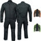 BULLDT Herren Motorradkombi Textil motorradanzug mit Protektoren 2-teiler motorradjacke & motorradhose motorradbekleidung motorrad kleidung Schwarz - 58