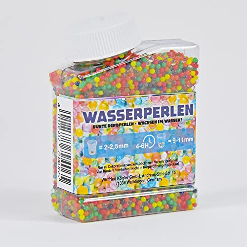 OBILO Vattenpärlor, 110 g, färglös, polymer, 2–2,5 mm, runda, vattenpärlor