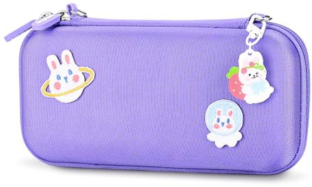 innoAura Switch Lite Tasche 17 in 1 Switch Lite Zubehör mit Switch Lite Hülle, Switch Spiele Aufbewahrung, Switch Schutzfolie für Switch Lite, Switch Ständer, Switch Joystick Kappen (Lila)