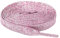 Anopo 2 Paires Lacets Plats Pailletés 10mm Tressés Remplacement Lacets pour Chaussures de Sport Rose Clair Longueur 100cm