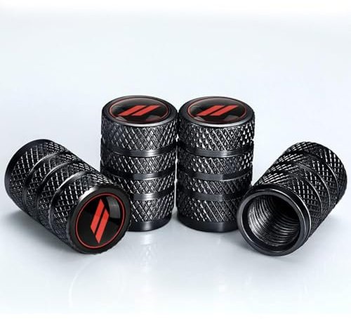 Misuyue Ventilkappen Auto 4er Set - Ventilkappen Fahrrad - Aluminium Reifenventilkappen - Autoventil Kappe für LKWs Motorräder Geländewagen und Fahrräder - Reifenmarker Autozubehör