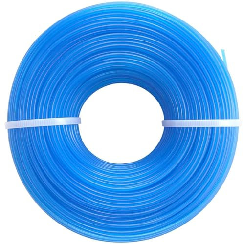 AIMIXUN 1,6 mm x 100 m Fil de Débroussailleuse en Nylon Rond Bobine Fil pour Coupe Bordure pour Débroussailleuse de Jardin de Parc - Bleu