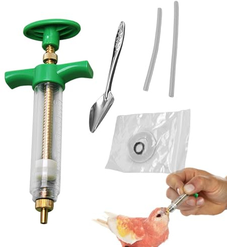 - Cucchiai Tubi Per Liquidi Spessi,Forniture per Mangiatoie per Uccelli Leggere Per Pappagalli, Piccioni, Roditori