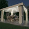 Pavillon mit Vorhängen, Xichuzi Faltpavillon, Pergola, Partyzelt, Standmarkise, Sonnenzelt, Garten Pavillion, Grillpavillon,n 4x3 m Cremeweiß