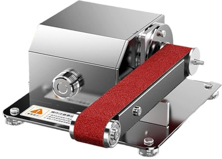 Colcolo Mini levigatrice a nastro, lucidatrice, affilacoltelli °, taglierina elettrica da banco, affilatrice per coltelli per fai da te, artigianato,