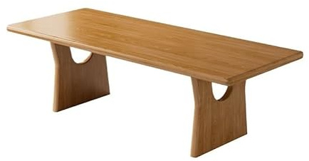 CUISGOR Diner Table Solid Wood Restaurant Dining Table Home Simple Small Apartment Log Rectangular Workbench Dining Table(160cm)