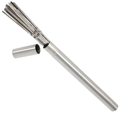 rongweiwang Bekvämt grepp Metallspett Grillning Tillhandahålls av ergonomiskt handtag Lämplig för grillning Rostfritt stålspett BBQ Grill Rostfritt stål Shish kebabpinnar, Silver, 35 cm