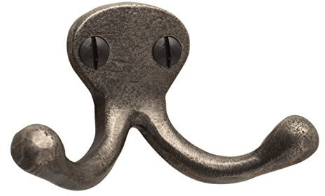 Metafranc Vintage-Haken - Eisen-Antik-Look - Hochwertige Verarbeitung - Formschön und dekorativ - Inkl. Montagematerial / Garderobenhaken / Handtuchhaken / Doppelhaken / 213771