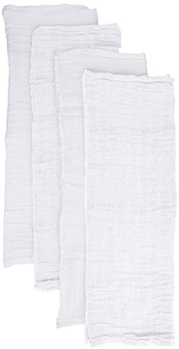 Pippi Unisex Baby Pippi 4-pack baby unisex blöjor för spottdukar, myshanddukar eller blöjhanddukar lämplig badklädesset, vit (vit 101), en storlek EU, Weiß (White 101), En Storlek