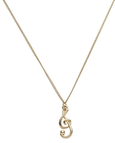 DRAEGER PARIS 1886 - Collier Femme Fantaisie Musique Pastel Chic 45cm - Métal Doré Sans Nickel, Design Élégant Adapté à Toutes Occasions - Écrin Cadeau Raffiné avec Message Tendre, Cadeau Intemporel