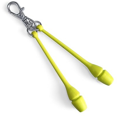 DRUNA Llavero Mazas Gimnasia Rítmica Indigo 8 cm (Limón)