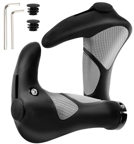 Trintion Fahrradgriffe ergonomisch, Horn Lenkergriffe für MTB, Trekkingrad, E-Bike, Cityrad Rennrad und Faltrad