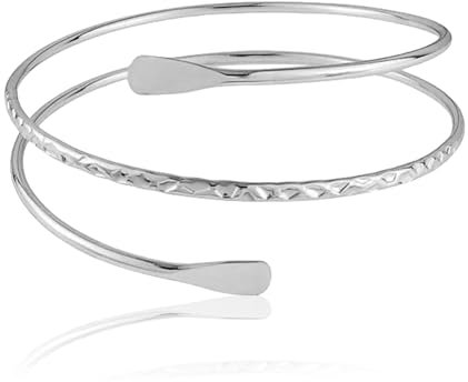 Irikdescia Verstellbarer Oberarmreif Silber, Minimalistischer Armreif, Boho Oberarm Schmuck, Offene Manschette Armband, Punk Bangle Armbänder, Armschmuck Damen