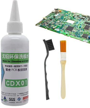 Nettoyant de carte mère PCB - 300 ml - Nettoyant de précision pour circuit imprimé - Dégraissant à séchage rapide pour composants électroniques - Élimine les résidus - Spray de nettoyage de poussière