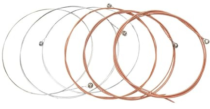 Confezione da 6 corde professionali per chitarra acustica, con nucleo in acciaio, 6 corde folk